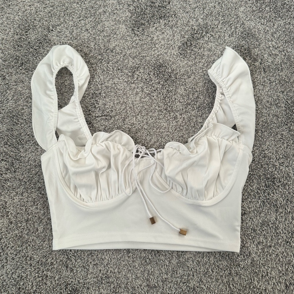 White crop top